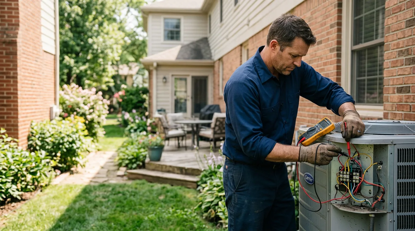 HVAC technician working near Avant, OK